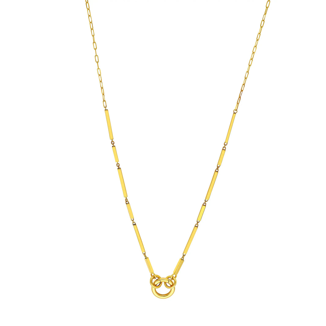 Bar Link Necklace with Push Lock Midas