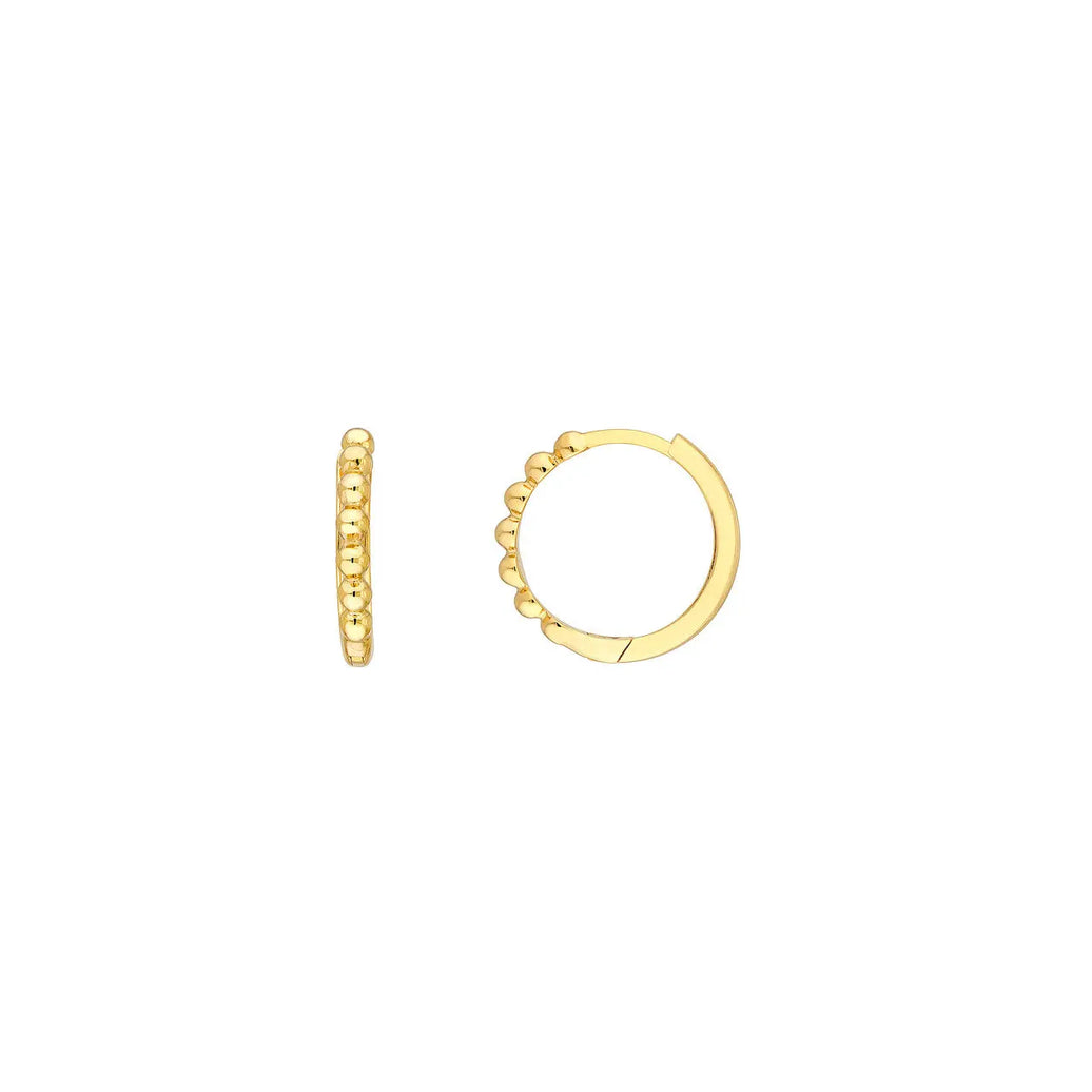 Beaded Huggie Hoop Earrings Midas