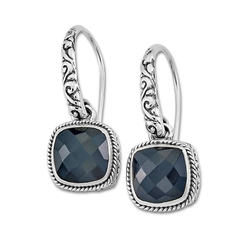 Black Onyx Drop Earrings Samuel B Collection