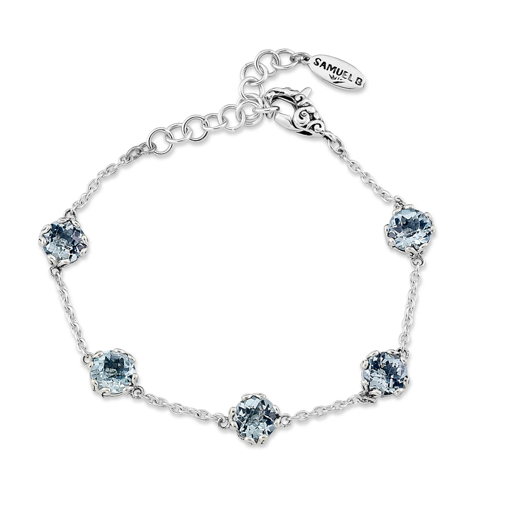 Blue Topaz Bracelet Samuel B Collection