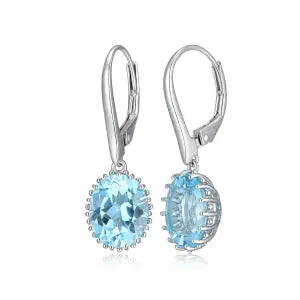 Blue Topaz Drop Earrings Samuel B Collection