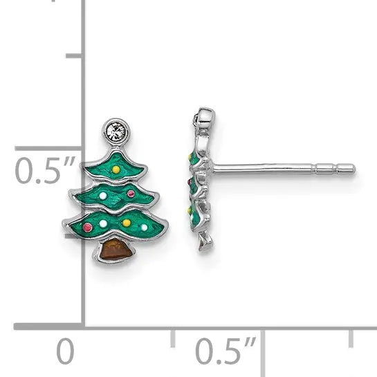 image Christmas Tree Earrings Quality Gold of Cincinnati