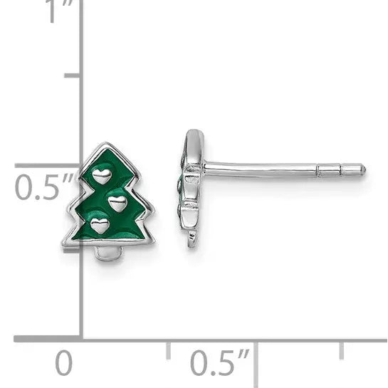 image Christmas Tree Stud Earrings Quality Gold of Cincinnati
