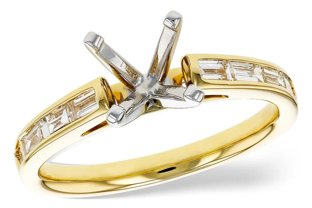 East West Baguette Engagement Ring Semi Mount Allison Kaufman
