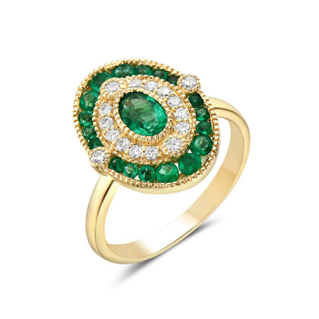 Emerald and Diamond Ring Bassali