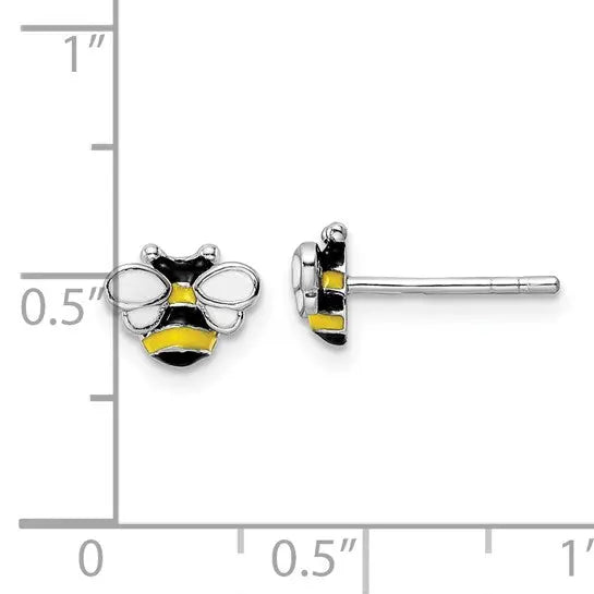 image Enamelled Bumblebee Earrings Quality Gold of Cincinnati
