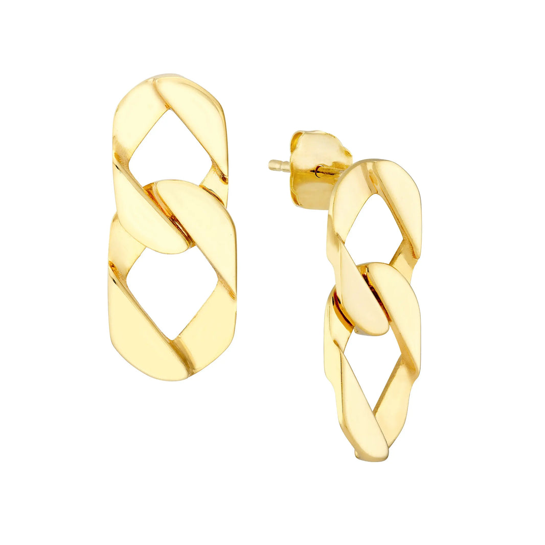 Graduated Chain Link Earrings Midas