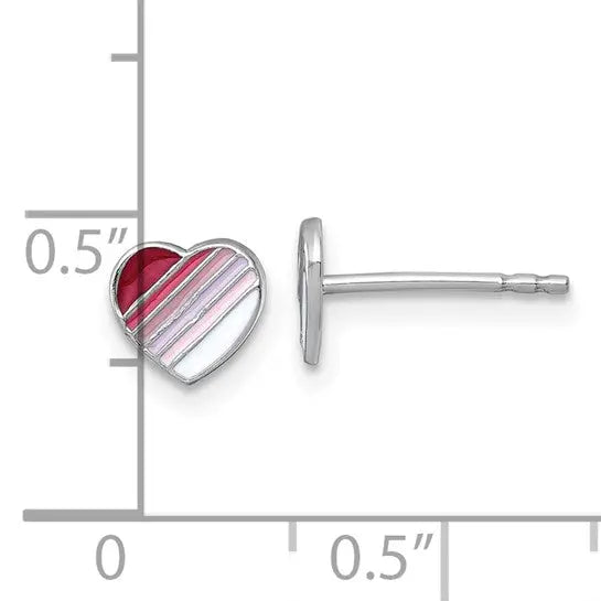 image Heart Stud Earrings Quality Gold of Cincinnati