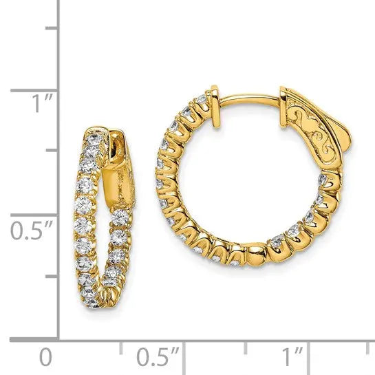 image Inside Outside Hoop Earrings Quality Gold of Cincinnati