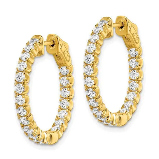 image Inside Outside Hoop Earrings Quality Gold of Cincinnati