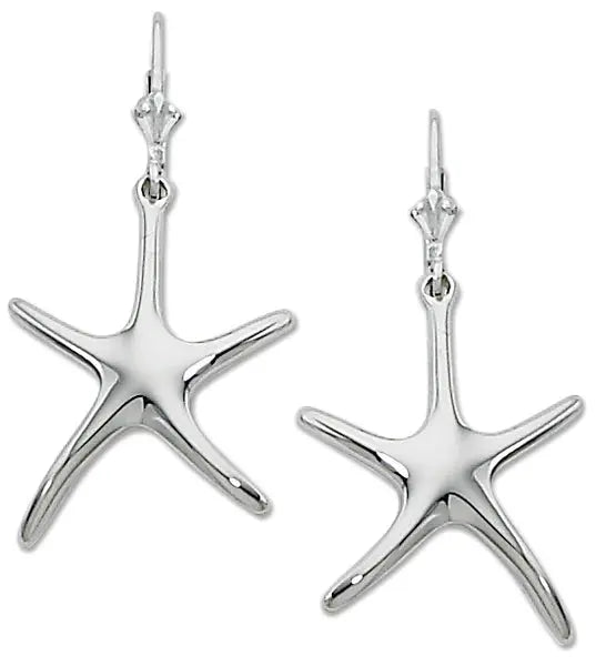 Large Sterling Silver Starfish Earrings D'Amico Manufacturing Co., Inc.
