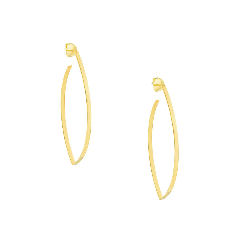 Marquise Shape Hoop Earrings Midas