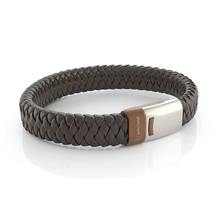 Men's Leather Bracelet Italgem