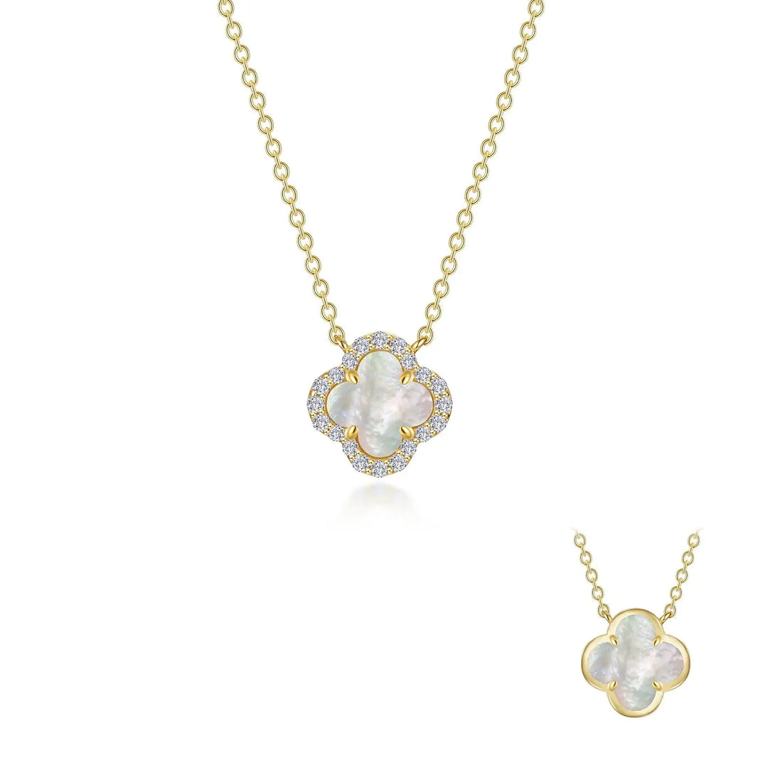 Mother of Pearl Clover Necklace Lafonn