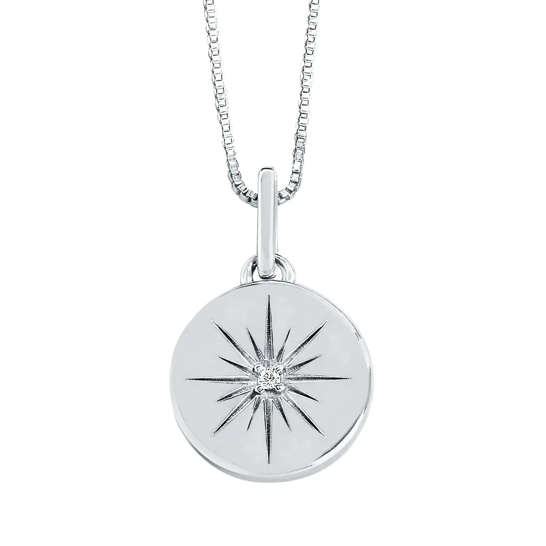 Round Starburst Diamond Necklace Ostbye