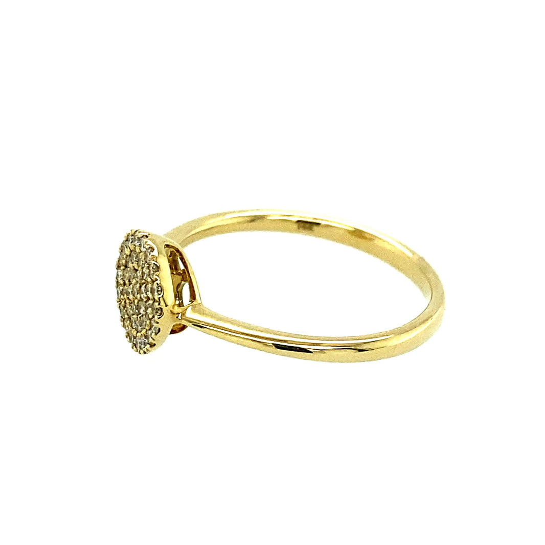 image Round pave disc diamond fashion ring Bernard's