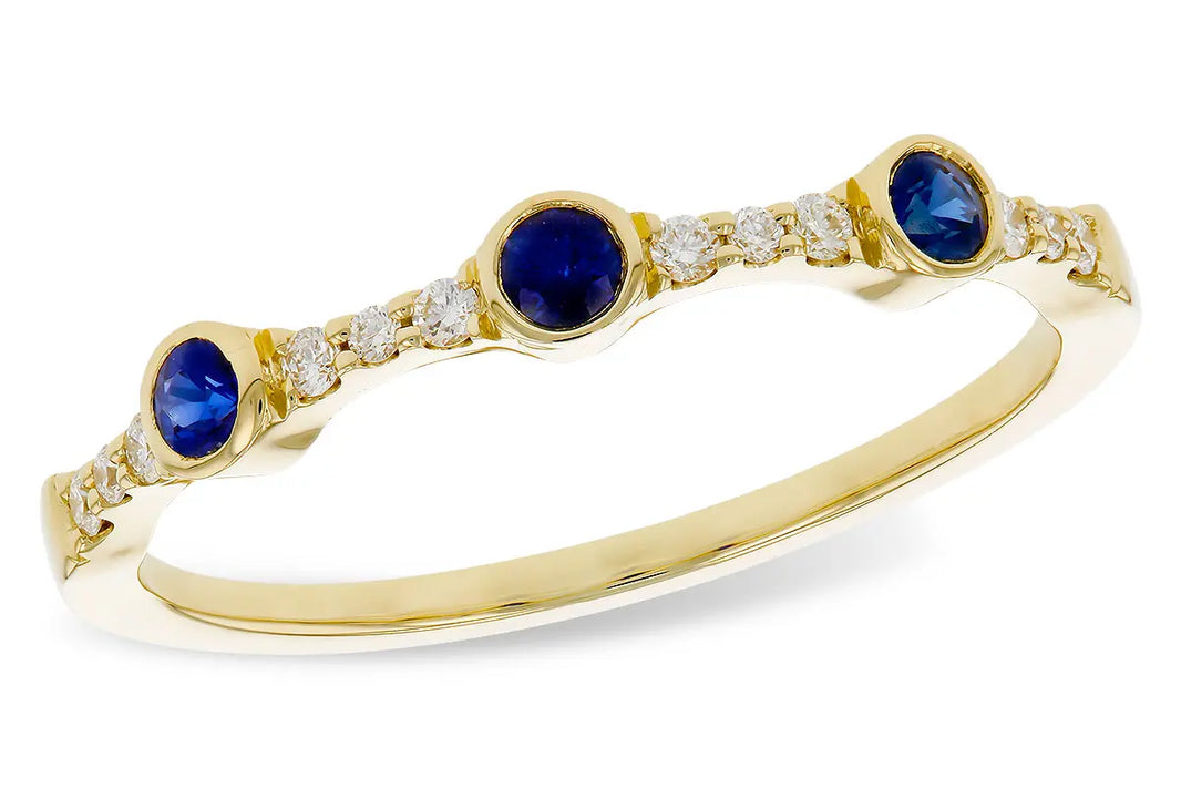 Sapphire and DIamond Stacking Ring Allison Kaufman