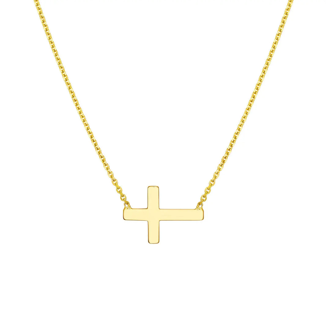 Sideways Cross Necklace Midas