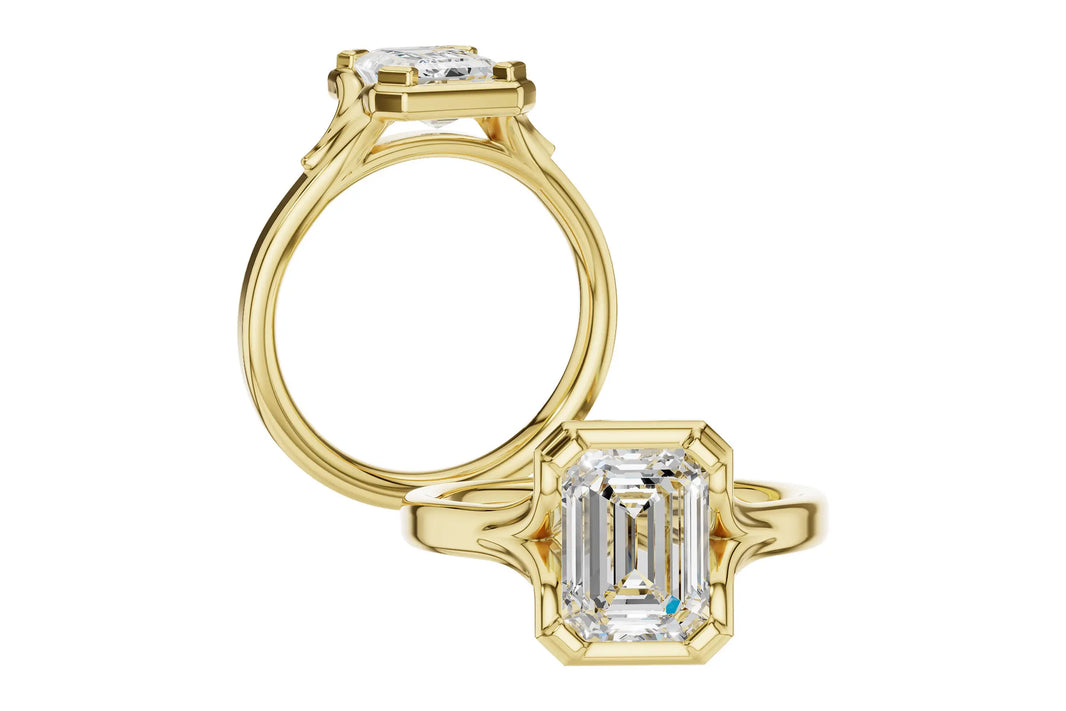 Split Shank for Emerald Cut Stone Semi Mount Allison Kaufman