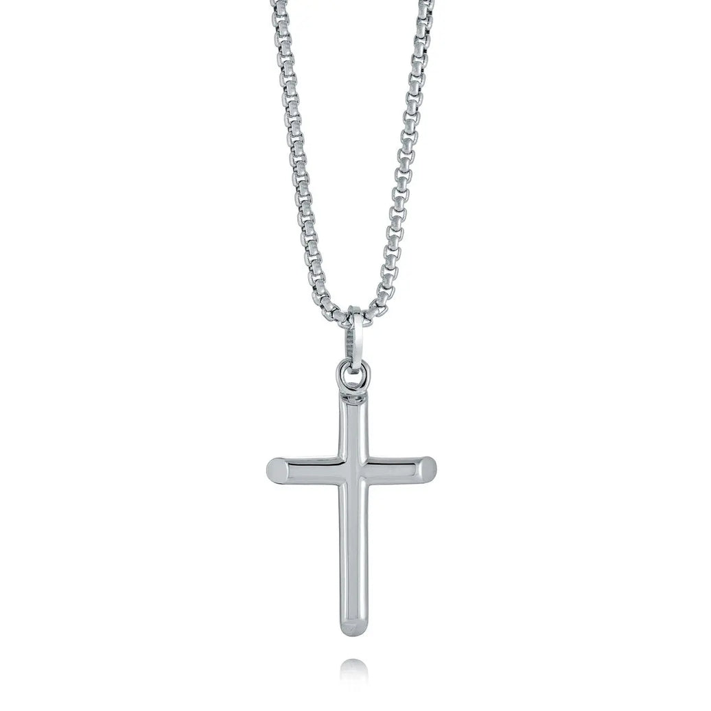 Stainless Steel Cross and Chain Italgem