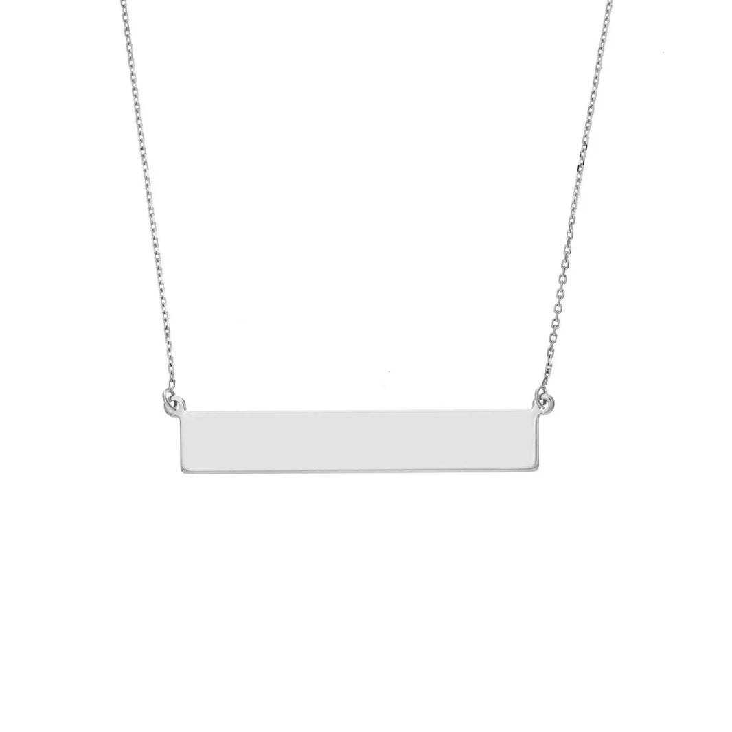 Sterling Silver Bar Necklace Midas