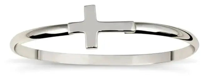 Sterling Silver Cross Bangle D'Amico Manufacturing Co., Inc.