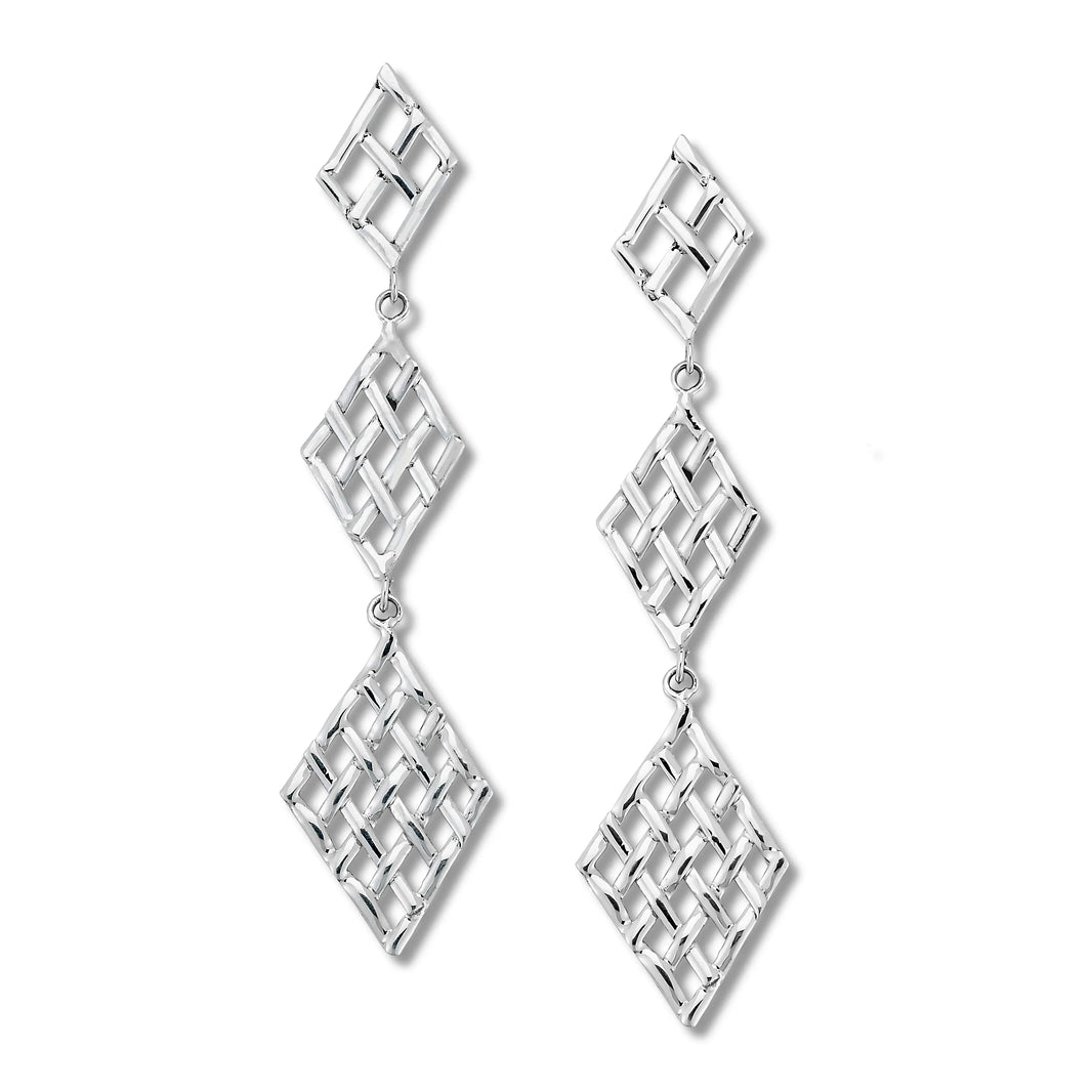 Sterling Silver Drop Earrings Samuel B Collection