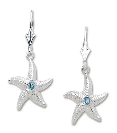 Sterling Silver Starfish Drop Earrings D'Amico Manufacturing Co., Inc.