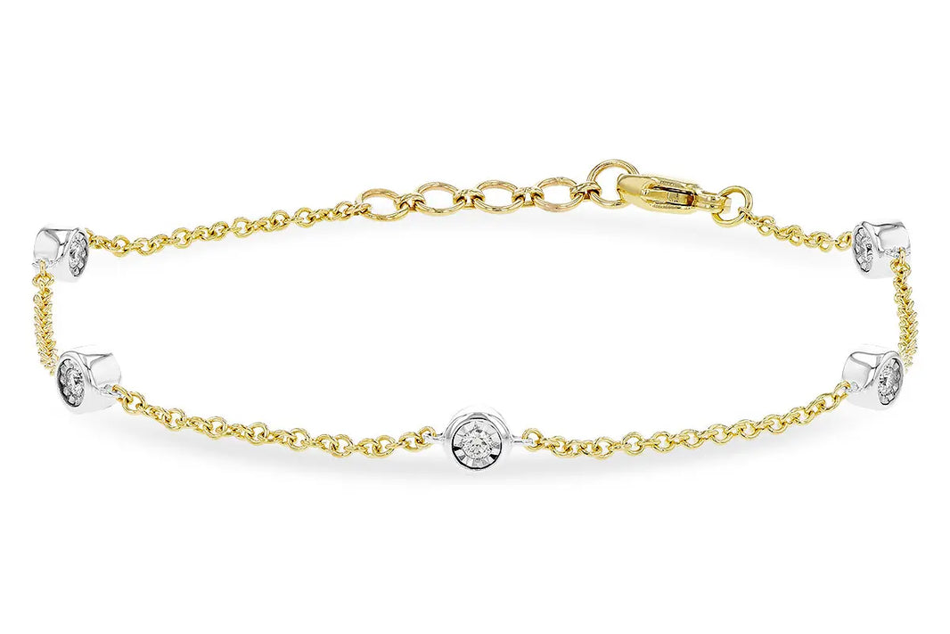 Two Tone Gold Diamonds by the Yard Bracelet Allison Kaufman