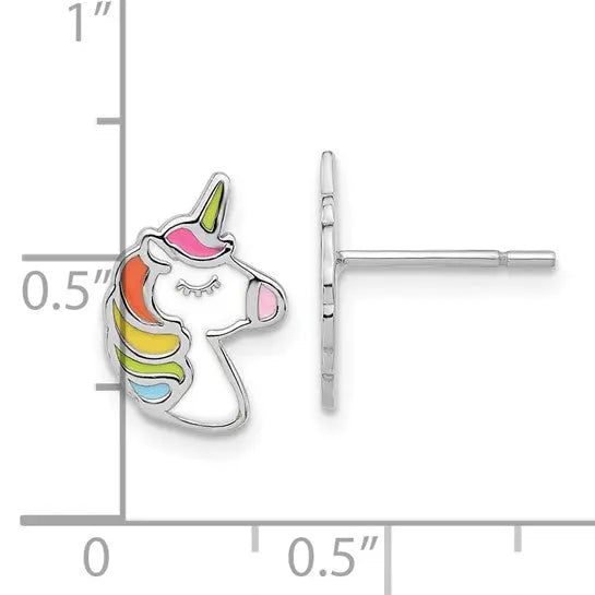 image Unicorn Stud Earrings Quality Gold of Cincinnati