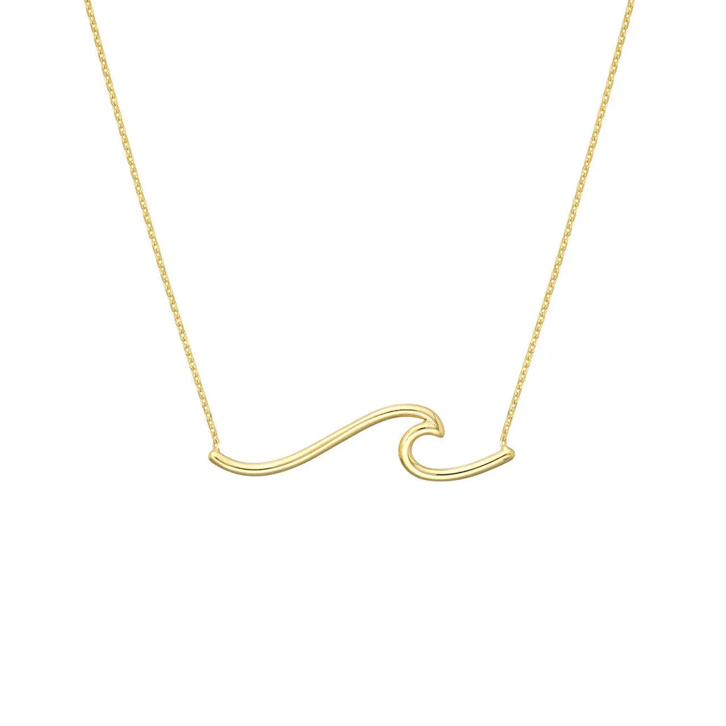 Yellow Gold Wave Necklace Midas