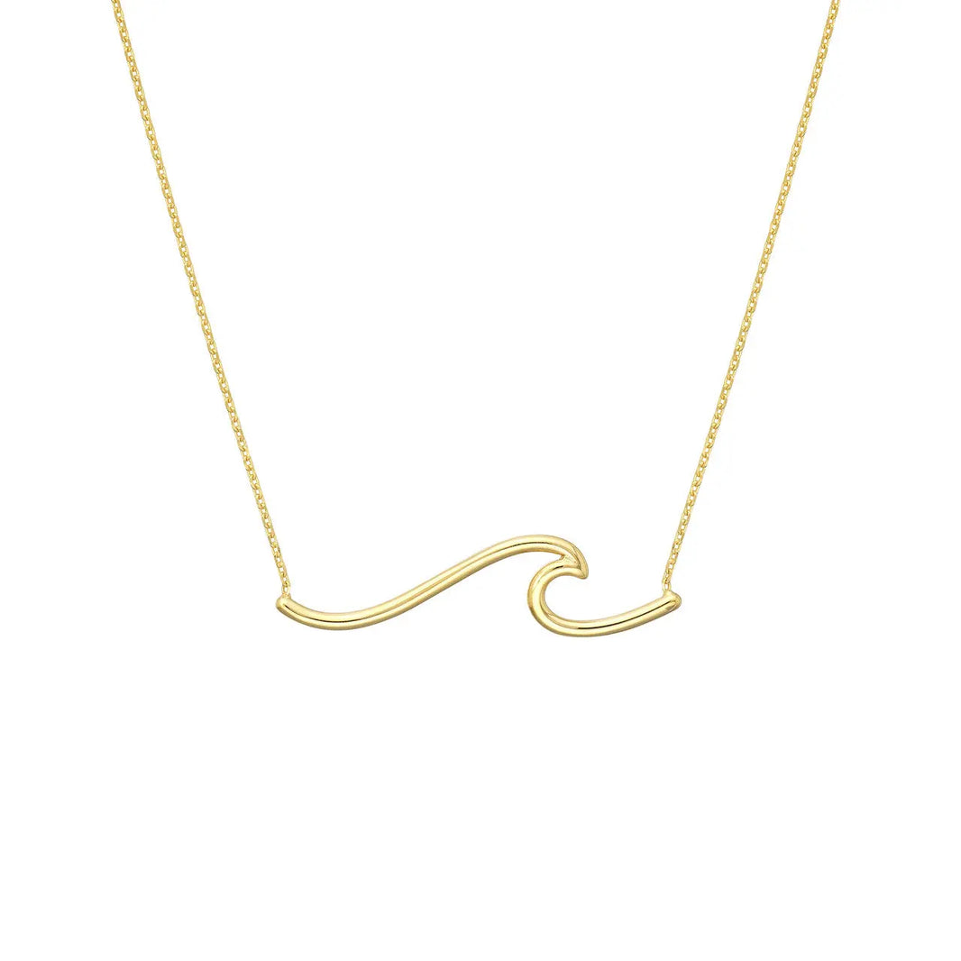 Yellow Gold Wave Necklace Midas
