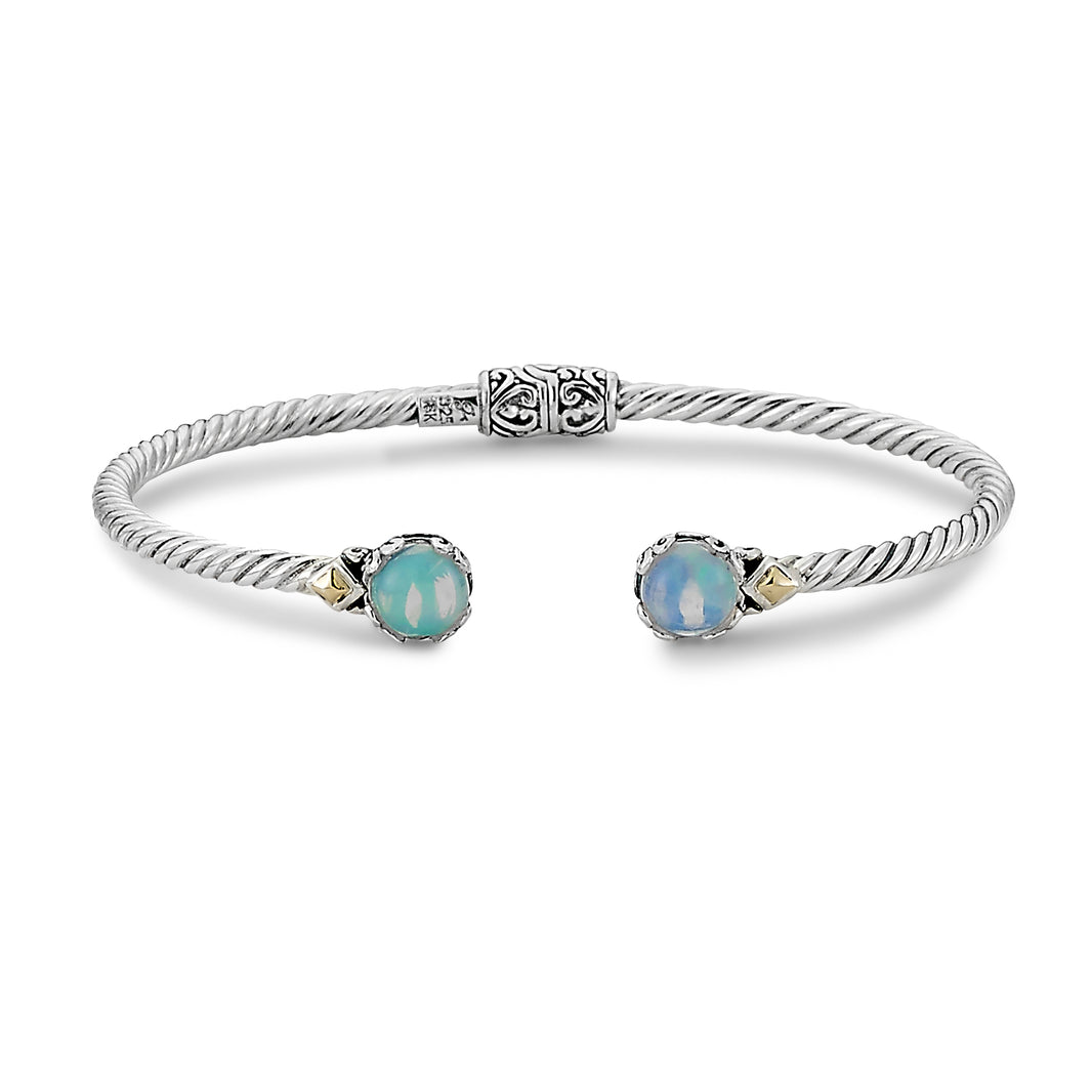 Opal Cable Bangle Bracelet
