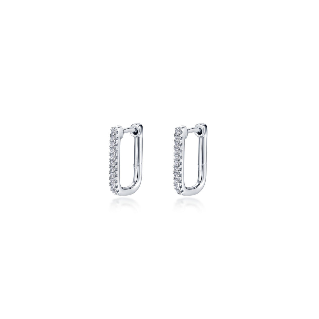 Small Rectangle Hoop Earrings