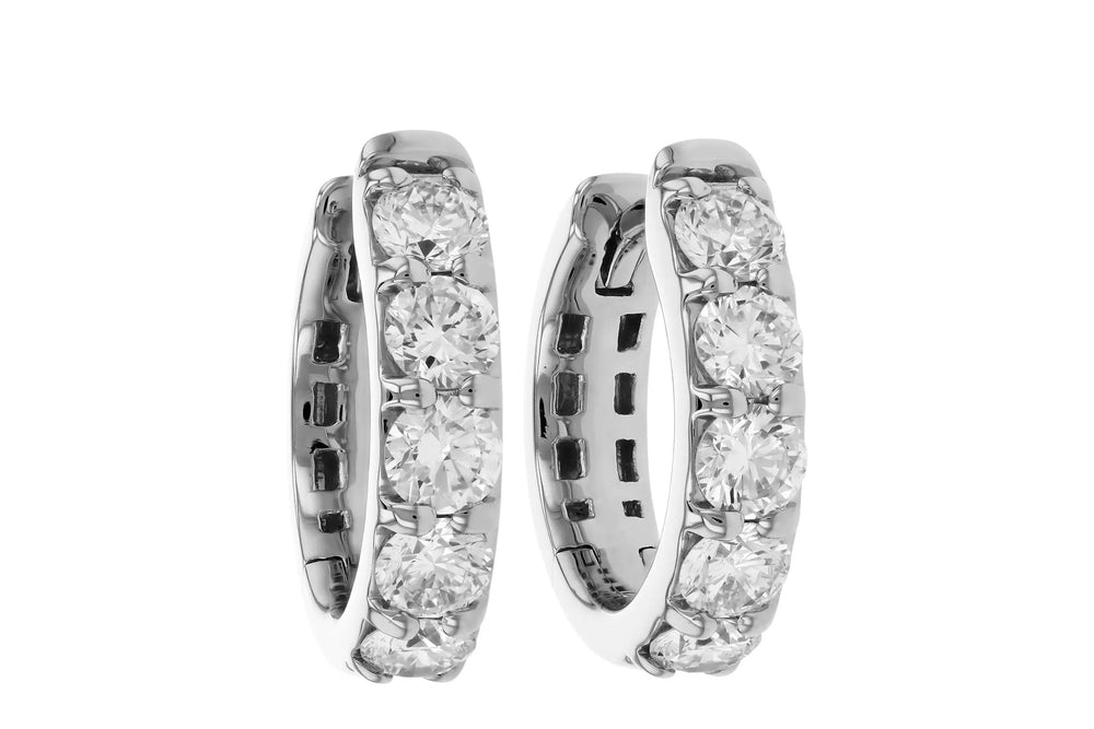 1 cttw Diamond Hoop Earrings Allison Kaufman