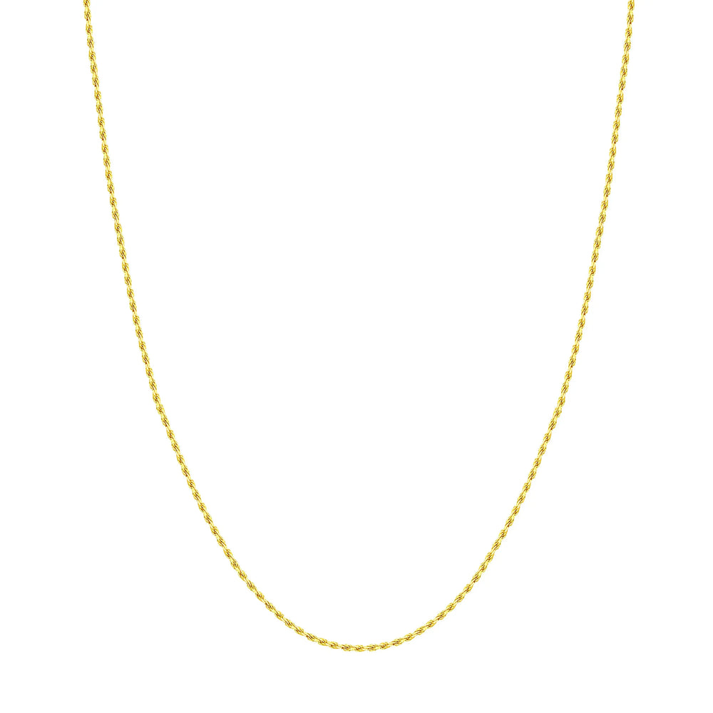 14K Yellow gold Diamond Cut Rope Chain Midas