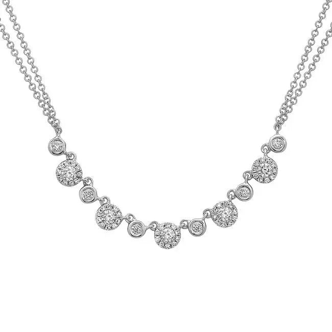 Alternating Diamond Disc Necklace Bassali