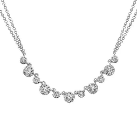 Alternating Diamond Disc Necklace Bassali