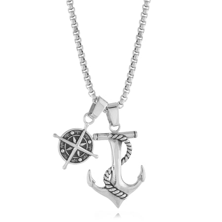 Anchor and North Star Pendant Italgem