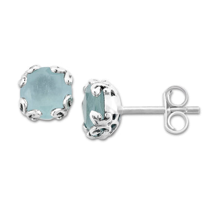 Aquamarine Stud Earrings Samuel B Collection