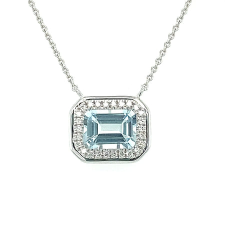 Aquamarine and Diamond Necklace Bassali