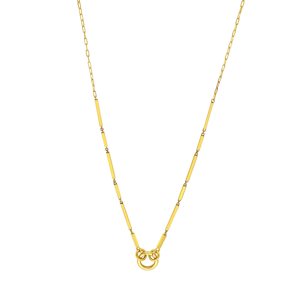 Bar Link Necklace with Push Lock Midas