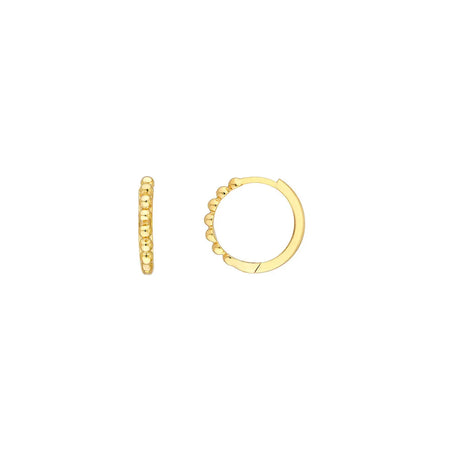 Beaded Huggie Hoop Earrings Midas