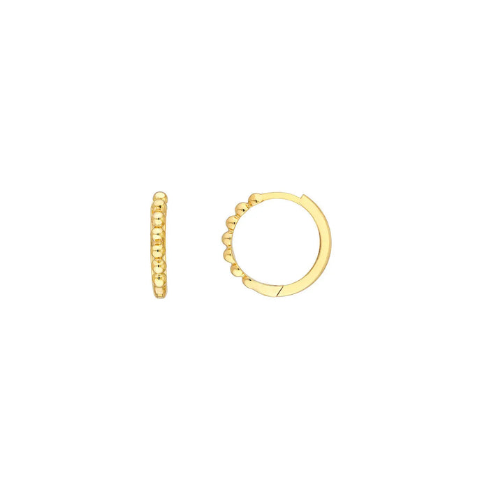 Beaded Huggie Hoop Earrings Midas