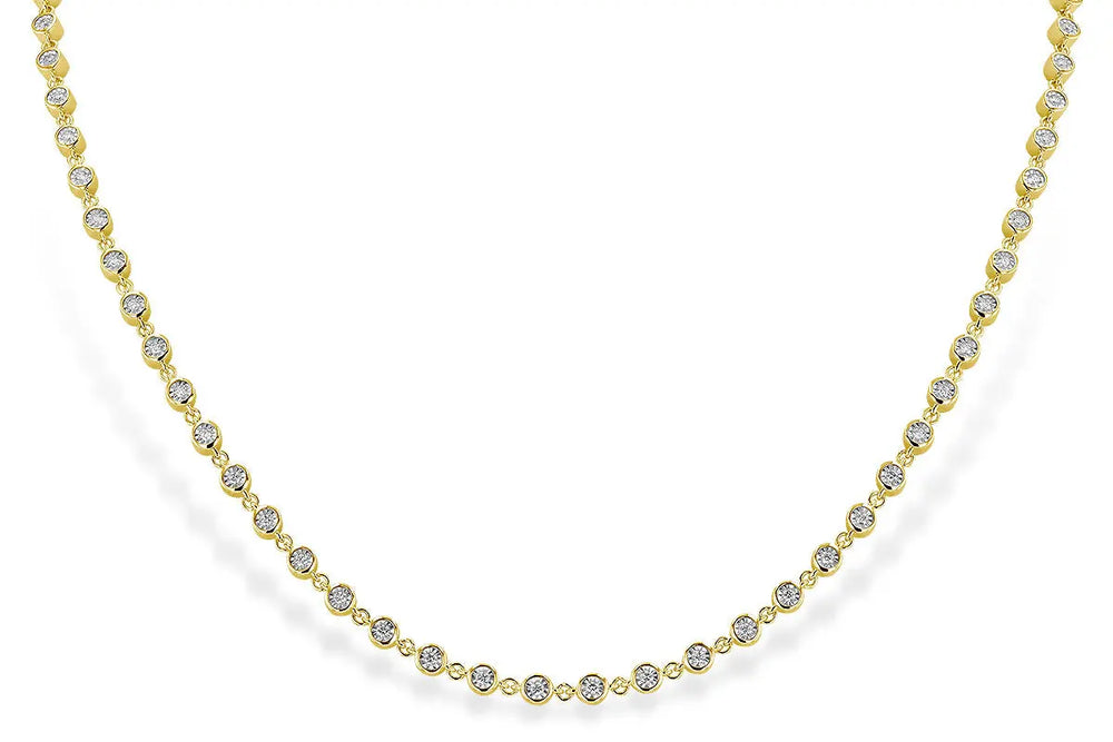 Bezel Diamond Tennis Necklace Allison Kaufman