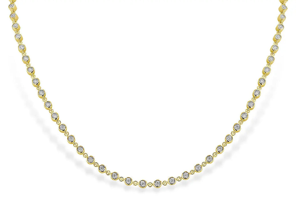 Bezel Diamond Tennis Necklace Allison Kaufman