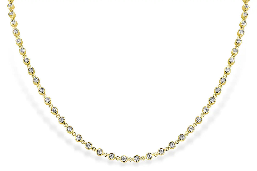 Bezel Diamond Tennis Necklace Allison Kaufman