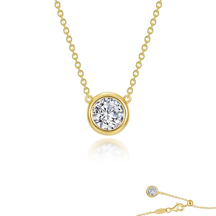 Bezel Set Solitaire Necklace Lafonn