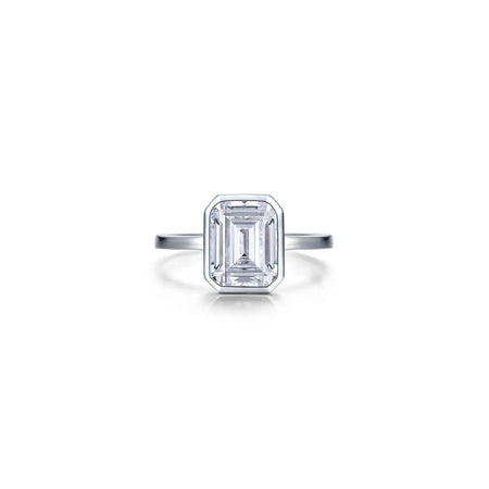 Bezeled Emerald Cut Ring Lafonn