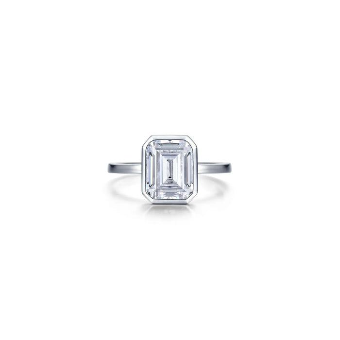 Bezeled Emerald Cut Ring Lafonn